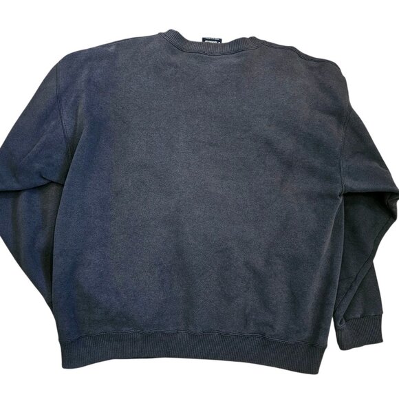 VTG 90s Illinois College Crewneck Sweatshirt Faded Navy Blue Sz XL USA Made - Picture 7 of 9